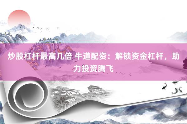炒股杠杆最高几倍 牛道配资：解锁资金杠杆，助力投资腾飞
