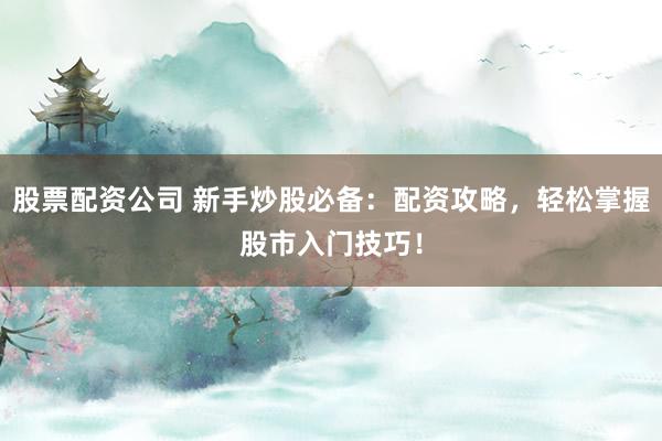 股票配资公司 新手炒股必备：配资攻略，轻松掌握股市入门技巧！