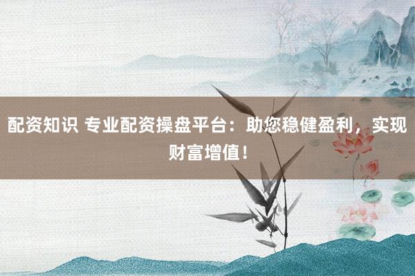 配资知识 专业配资操盘平台：助您稳健盈利，实现财富增值！