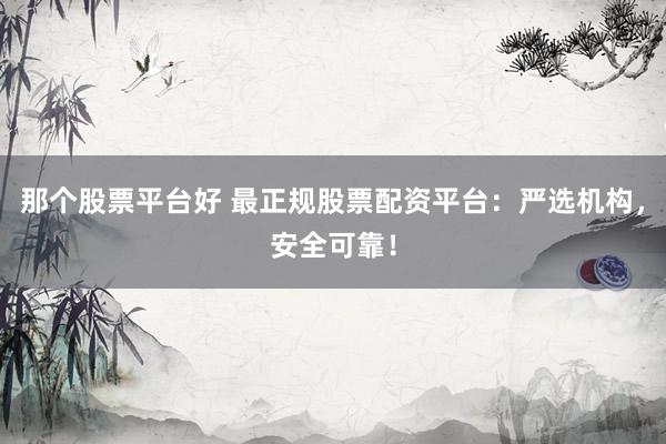 那个股票平台好 最正规股票配资平台:严选机构,安全可靠!