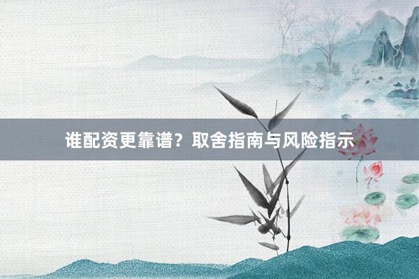 谁配资更靠谱？取舍指南与风险指示