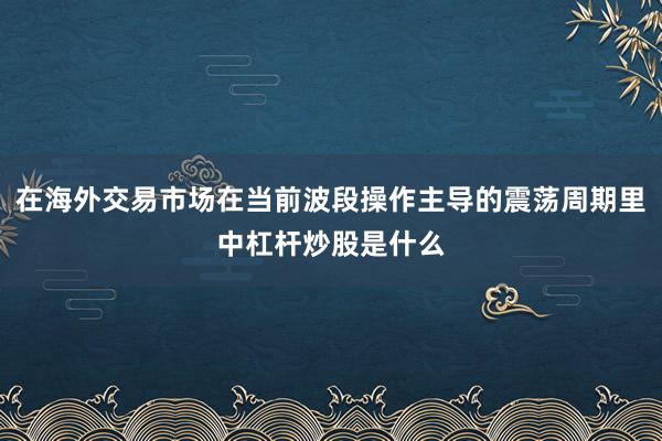 在海外交易市场在当前波段操作主导的震荡周期里中杠杆炒股是什么