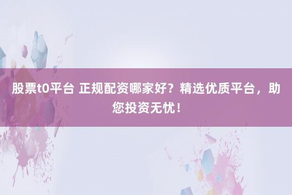 股票t0平台 正规配资哪家好?精选优质平台,助您投资无忧!